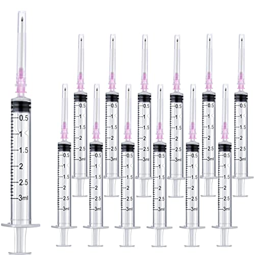 25 Pack 3ml 18Ga Lab Syringe Tools with Measurement, Individually Packed - style: 25 pack - 3ml 18 gauge