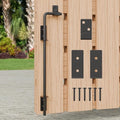 18" Heavy Duty Cane Bolt Gate Drop Rod with Black Finish-Steel Gate Ground Latch Designed for Wood Metal Vinyl Gates or Double Doors Fence Applications-1 Pack - size: 18 Inch-1 Pack