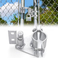 Zonon Heavy Duty Chain Link Gate Latch, Fits 1-5/8" and 1-7/8" Gate Pipe, Galvanized Steel Sliding Rolling Latch with Padlock Hole, Anti-Theft Lock for Fence, Yard & Farm Gates