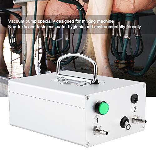 Fockety Milking Vacuum Pump for Goats, 48W 12V Portable Large Suction Pneumatic Pulsator Electric Milking Machine VacuumPump Milker Automatic Livestock Milking Equipment for Donkey Sheep Cow Horse(US)
