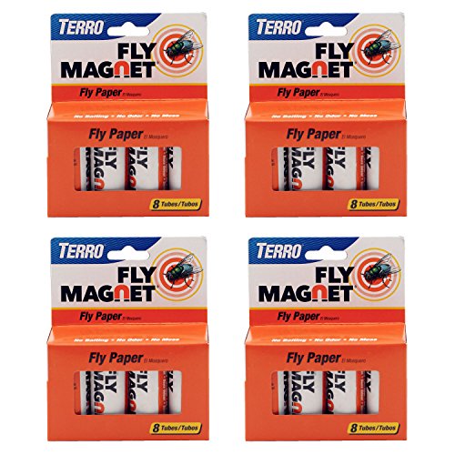 TERRO T518 Fly Trap Indoor Housefly, 4 Pack, Sticky Fly Trap Indoor Hanging - size: 4 Pack