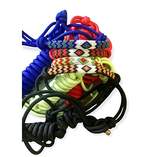 Majestic Ally Padded Beaded Nose Braided Rope Halter with 10' Matching Lead - Full (Royal Blue) - color: Royal Blue