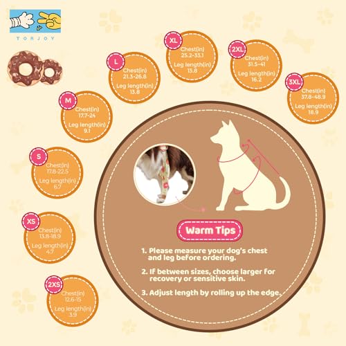 Dog Front Leg Recovery Sleeve – Single Sleeve to Prevent Licking, Scratching & Biting Cone Collar Alternative for Surgery, Wound Care, ACL CCL, Joint Protection - color: Sunny Donut, size: XX-Small