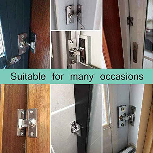 MINI Size 90 Degree Door Latch Sliding Screen Door Latch Barn Door Lock Hasp Latch Clasp Lock Pocket Door Locks and Latches Black Small* | Quick-Access Locking for Privacy in Bathroom, Toilet, RVs & Small Spaces, Left Or Right Application, 304# Stainless