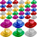 36 Pcs Party Gangster Hats Plastic Party Hats Bulk Fedora Party Hats for Kids Adults Cosplay Photo Booth Supplies - color: Color Set 1
