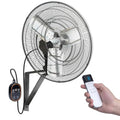 Amico 24 Inch Wall Mount Fan with Remote, DC Motor, 8-Speed, Oscillating Fan for Patio, Garage - size: 24 inch