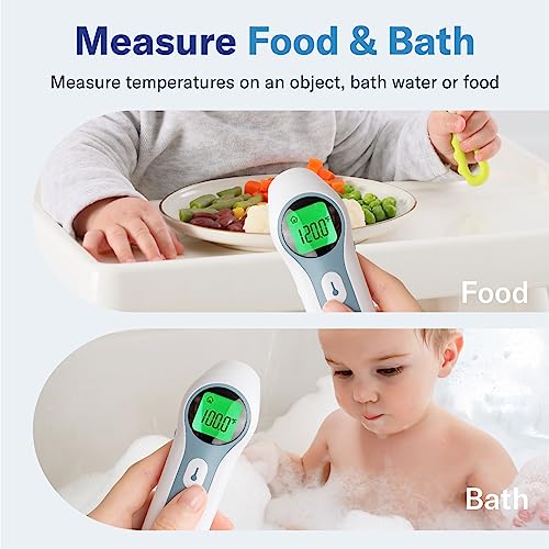 Alcedo Forehead and Ear Thermometer for Adults, Kids, and Baby | Touchless, Instant Read, Medical Grade, Accurate Digital Infrared Thermometer, Pouch & Batteries Included
