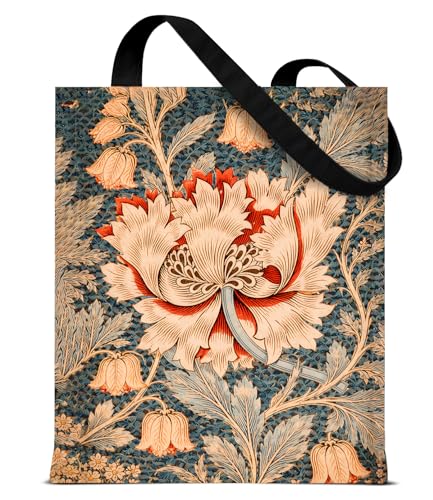 Aesthetic Floral Canvas Tote Bag - Reusable Shoulder Tote Bag for Women Lady Casual Vacation, Shopping, Work, Gym - color: Heron_01