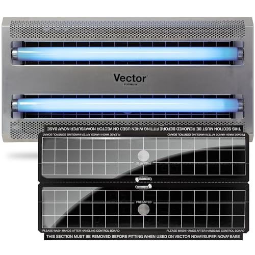 Catchmaster Vector 30 Silver Wall-Mounted UV Fly Light Trap - 1,500 sq. ft. Catch Zone, Fly Trap for Food Prep & Dining Areas, Deli, Meat & Bakery, Clean Medical Spaces, UV Lamp Flying Insect Killer - style: 30W Silver