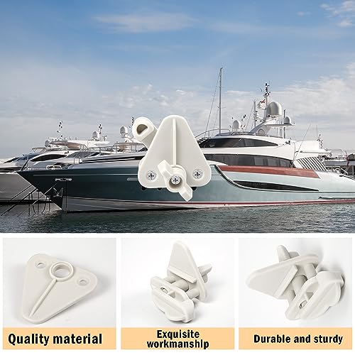 NQEUEPN Pontoon Gate Latch Replacement Kit, 4pcs Pontoon Gate Latch Fits 1-1.25 inch Square Frames Boat Door Latches Fits Left and Right Hinged Doors Includes Hardware | Pontoon Gate Latch Fits 1-1.25 inch Square Frames Boat Door Latches Fits Left and Rig