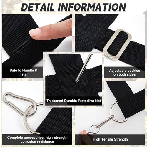 Zonon 10' x 20'' Polyester Stall Guards for Horses with Adjustable Straps and Hardware, Black Stall Gate with 6 Nails and 6 Hooks for Stables, Barns, Breeding Farms, Fences to Keep Horse Securely - color: Black, size: 10'