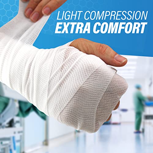 Gauze Rolls –36 Rolls- Premium First Aid Supplies for Safe Adventuring–Flexible, Stretchable, Breathable Gauze Bandage Rolls – 3” x 4.1 Yards Bandage Wrap for Wound Dressing - size: 3" Pack of 36 Rolls