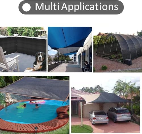 Shade Cloth Garden Shade Mesh Netting with Grommets Outdoor Sun Shade Cover for Pergola Patio Plants Greenhouse Chicken Coop Black 90% Shading Rate(10X16FT) - size: 10X16ft