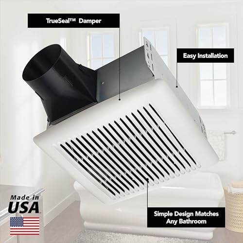 Broan-NuTone A110 Ventilation Fan with Roomside Installation, 110 CFM, 3.0 Sones,White - style: 110 CFM