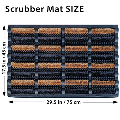 Ninamar Mud Scrubber Tray Mat - 29.5 x 17.5 inch - 3 Pack - size: 29.5 x 17.5 inch (75 x 45 cm) - 3 Pack