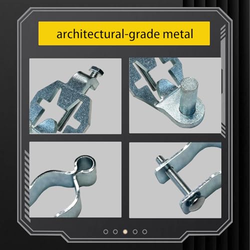 Heavy Duty T-Post Gate Hinge Kit, 1-5/8″Chain Link Fence Gate Post Hinge Pins, Galvanized Steel Easy Install Hardware for Farm, Garden, Backyard Gate
