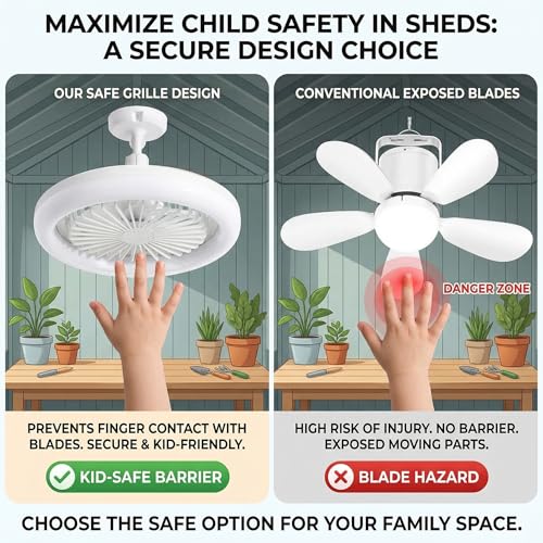 Solar Ceiling Fan with Light Indoor Outdoor, Daytime Available Solar Shed Fan Light with Pull String, 3-in-1 Modes, IP65 Waterproof for Gazebo, Shed, Barn, Patio, Chicken Coop 2 Pack - size: 2 Pack