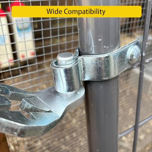 Heavy Duty T-Post Gate Hinge Kit, 1-5/8″Chain Link Fence Gate Post Hinge Pins, Galvanized Steel Easy Install Hardware for Farm, Garden, Backyard Gate