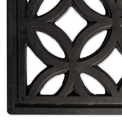 DII Rubber Doormats Collection All Weather, 18x30, Lattice - color: Lattice, size: 1'6" x 2'6" (Rectangular)