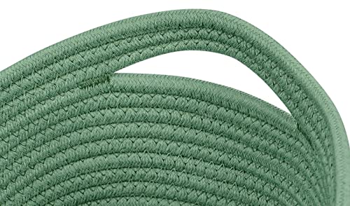 CubesLand Woven Rope Storage Basket Bins for Organizing | Cube Shelves Closet Basket, Long-lasting &Skin-friendly Toy Storage Baskets, Stylish Room Decor Basket, Green - color: Green, size: 3pcs-small basket