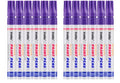 Purple Paint Markers, 12 Pack Oil-Based Waterproof Quick Dry Permanent Paint Pen Set for Rocks Painting, Wood, Fabric, Plastic, Canvas, Glass, Mugs, Metal, Tire, Stone, DIY Craft - color: Purple