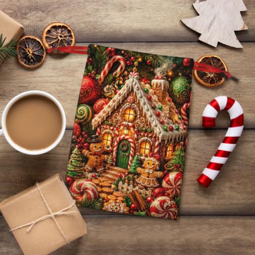 KzgtY Christmas Candy House 2PCS Gift Bags with Drawstring, 16 x 12 Inch Reusable Present Sacks for Christmas,Brithday, Holidays,Parties & Gift Packaging - color: Christmas Candy House