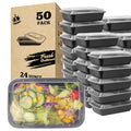 Meal Prep Containers With Lids, to Go Food Containers BPA Free, Stackable, Leak Resistant, Bento Box, Microwave, Dishwasher, Freezer Safe (24, ounces) - size: 24 Ounce
