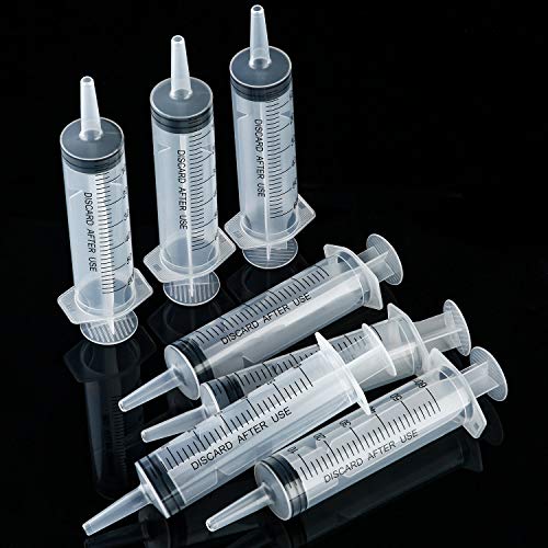 Boao 10 Pack Plastic Syringes Without Needle for Epoxy Resin,60 Ml | Measuring Syringe for Precise Measuring, Epoxy Applicator in Resin Crafts Labs Pet Feeding Oil Glue liquid Dispensing - size: 60 ML