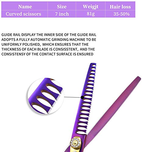Purple Dragon Professional 7.0/8.0 inch Pet Grooming Hair Cutting Scissor | Japan 440C Stainless Steel, for Pet Groomer or Family DIY Use