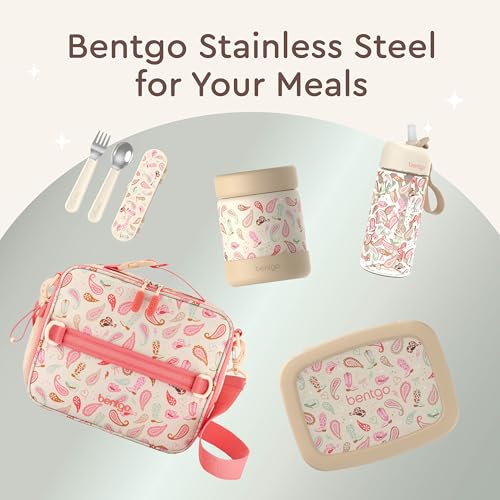 Bentgo Kids Stainless Steel Leak-Proof Food Jar for Hot or Cold Food | 11 fl oz Double Insulated Container with Removable Silicone Bumper, Dishwasher Safe, Easy Open Lid, Ages 3+ (Cowgirl Dreams) - color: Cowgirl Dreams