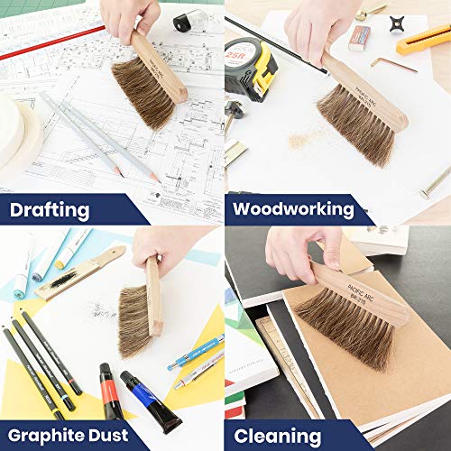 Professional Horse Hair Dust Foxtail Brush, 9 Inches for Work, Outdoor, Furniture