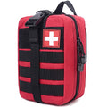 Molle Pouch, Sturdy 600D Nylon Tactical Medical Pouch,Rip-Away EMT First Aid Pouch (Bag Only) - color: red1