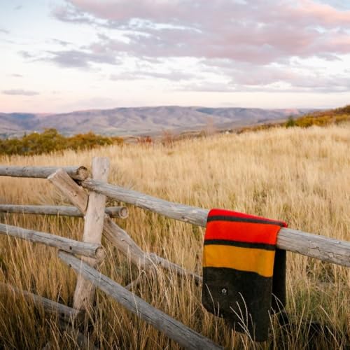 Arcturus Rainier Wool Blanket - 4.5lbs Warm, Heavy, Washable, Large | Great for Camping, Outdoors, Survival & Emergency Kits (Sunset Peak) | 70% Wool, 550 GSM, Warm Even When Wet, Naturally Fire-Retardant, Triple-Washed, Home & Outdoor Adventures, 64" x 8