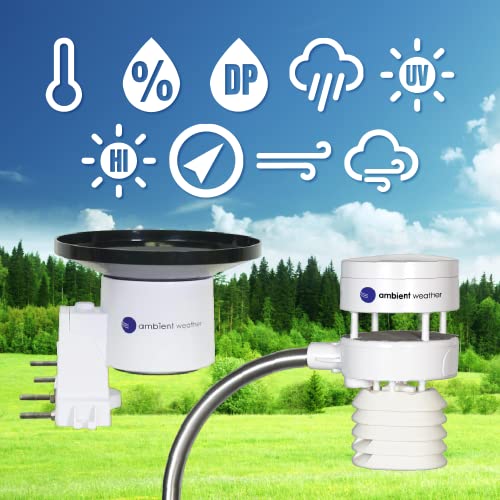 Ambient Weather WS-5000 Ultrasonic Smart Weather Station | With TFT Full Color LCD Display - style: Display Console + Ultrasonic + Raincup