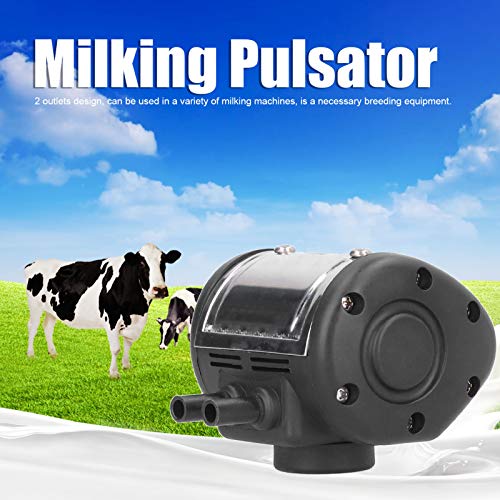 Zetiling Milker Accessories, Milking Pulsator, Milking Machine, Pulsator for Cow Milker 2 Plastic Outlet Universal Pulsator for Cow Sheep Milker Milking Machine Farming Equipment Dairy Farm Milker