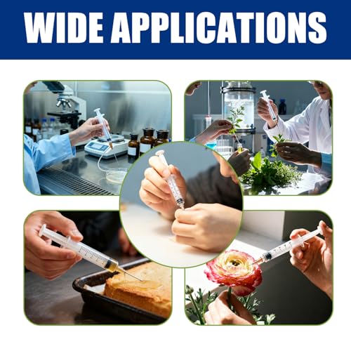 60 Pack 10ml Luer Lock Syringe without Needle - 10cc Plastic Syringes for Liquid, Individually Sterile Sealed with Cap, for Colostrum Collection, Oral, Pet Feeding, Glue, Oils - size: 10ML