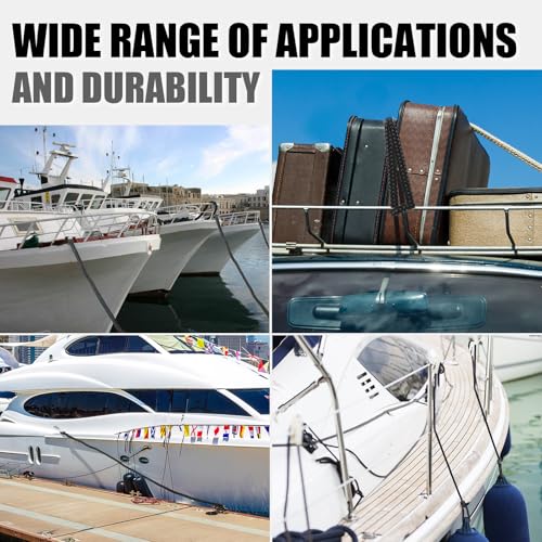 TetherTite Boat Dock Lines 5/8 Inch 20/25/30 Ft,Double Braided Nylon Boat Dock Lines with Loop, Mooring Line Marine Rope (3/4" x30) - size: 3/4"x30