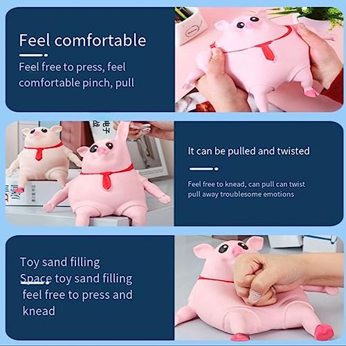 Squishy Pig Toys - Pink Pig Squishy Toy for Kids Adults, Novelty Pig Squeeze Toys, Funny Tiktok Pig Sensory Stress Toy for Decompress and Anxiety Relief Women Men Kids (Small) - style: Small