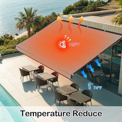 Shade Cloth for Garden 70% Sunblock Mesh Tarp & Outdoor Sun Shade with Grommets, Sun Shade Outdoor Cover, plant covers freeze protection for Greenhouse, Kennel, Lawn, Patio (Silver Aluminet, 10*20FT) - color: Silver Aluminet, size: 10*20FT