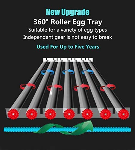 Egg Incubator,Egg Incubator with Automatic Egg Turning and Humidity Control,Poultry Hatcher for Chickens Ducks Birds (128 Eggs) - size: 128 Eggs