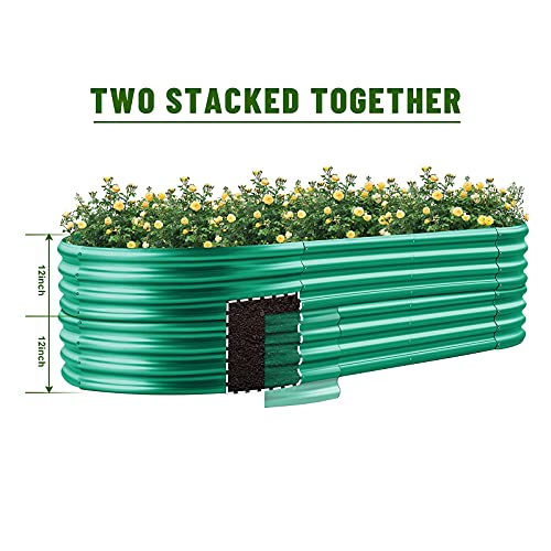 Land Guard 8×4×1 ft Green Raised Garden Bed, Garden Raised Bed, Above Ground Flower Bed for Vegetables, Flowers, Herbs（Green）… - color: 3-green, size: 8×4×1ft(1pcs）