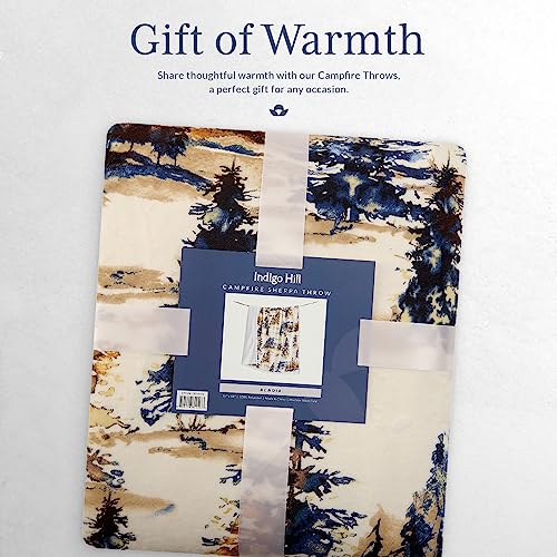 Paseo Road Indigo Hill by HiEnd Accents Acadia 54x68 Throw Blanket | Forest Pine Trees Nature Woodland Mountain Print, Western Cabin Lodge Rustic-Style Fleece Blanket for Camping - color: Acadia Pine Trees