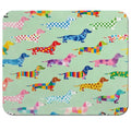 Colorful Patterned Dachshund Dog Mouse Pad 9.5" x 7.9", Lovely Wiener Dog Seamless Cute Desk Mat, Dog Lover Gift - color: Dachshund Dog