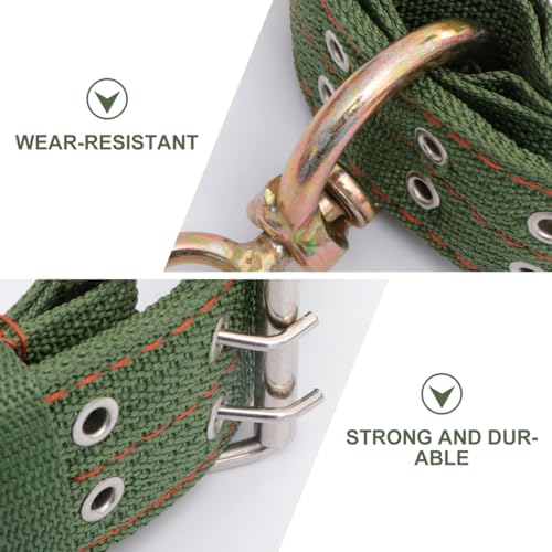 DOITOOL Thickened Canvas Livestock Collar 51.18 Inch Adjustable Neck Strap with Explosion-Proof Buckle for Cattle Calf Sheep Horse Farm Use