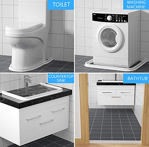 Duzzy 39 Inch Collapsible Shower Water Dam Shower Stopper Barrier and Retention System and Keeps Water Inside Threshold Dry and Wet Separation Suitable for Bathroom and Kitchen - color: White, style: 39 Inch