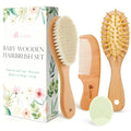 Baby Grooming and Health Kit, Lictin Nursery Care Kit, Newborn Safety Health Care Set with Hair Brush,Comb,Nail Clippers and More for Newborn (Walnut) | Baby Cradle Cap & Comb for Newborns & Toddlers, Baby Boy Girl Essentials, Perfect Baby Grooming Kit, S