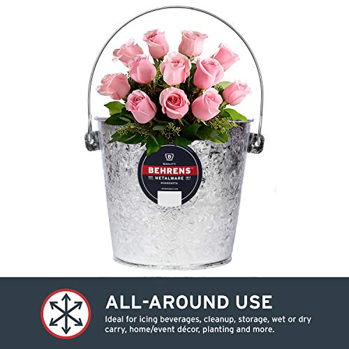 Behrens Hot-Dipped Galvanized Steel Utility Pail - size: 15-Quart, style: Hot Dipped