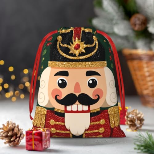 KzgtY Christmas Nutcracker 2PCS Gift Bags with Drawstring, 16 x 12 Inch Reusable Present Sacks for Christmas,Brithday, Holidays,Parties & Gift Packaging - color: Christmas Nutcracker