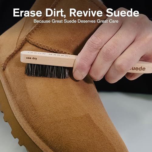 Jason Markk Suede Cleaning Kit, Shoe Cleaner, 2-Piece Set, Brush & Stain Eraser, Sneaker Care, Ideal for Footwear, Safe for Leather, Suede, Nubuck, Cotton, Knits