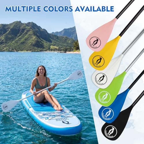 Tuxedo Sailor SUP Paddle - 3 Piece Adjustable Stand Up Paddle Board Paddle - Lightweight & Floating Paddle Board Oar - Durable and Packable, Reinforced Nylon Blades - Efficient Stroke - color: double blue